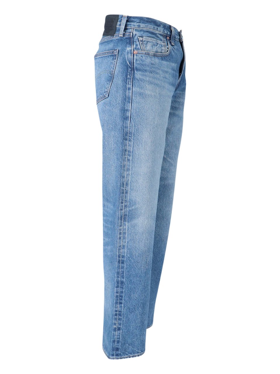 Levi's Blue Anchor Mid-Rise Straight-Leg Jeans Blauw