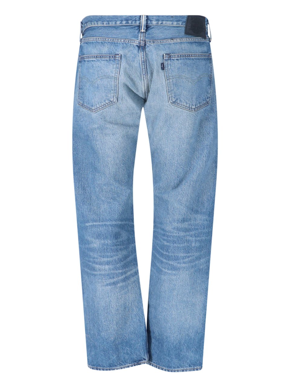 Levi's Blue Anchor Mid-Rise Straight-Leg Jeans Blauw