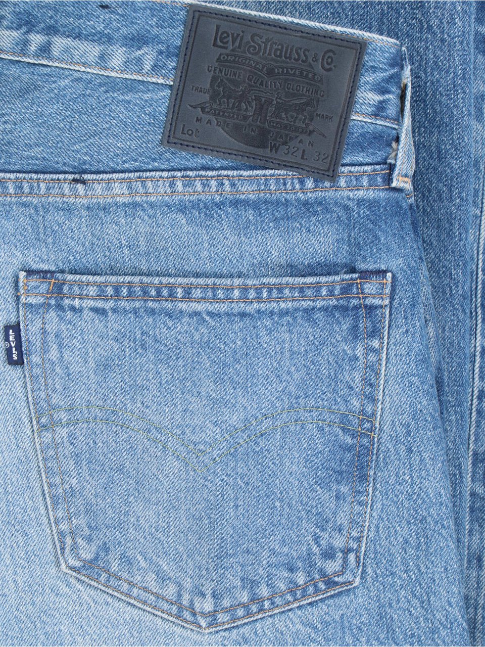 Levi's Blue Anchor Mid-Rise Straight-Leg Jeans Blauw
