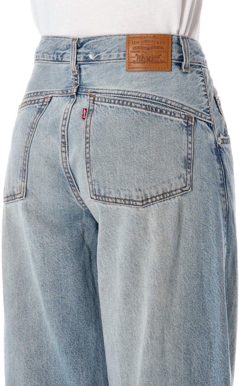 Levi's Super Baggy Barrel Off Roading Trucker Dirty Blue Blauw