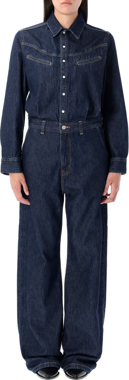 Levi's Rinoa Wide Leg Jumpsuit Reigne Of The Rinse Blue Blauw