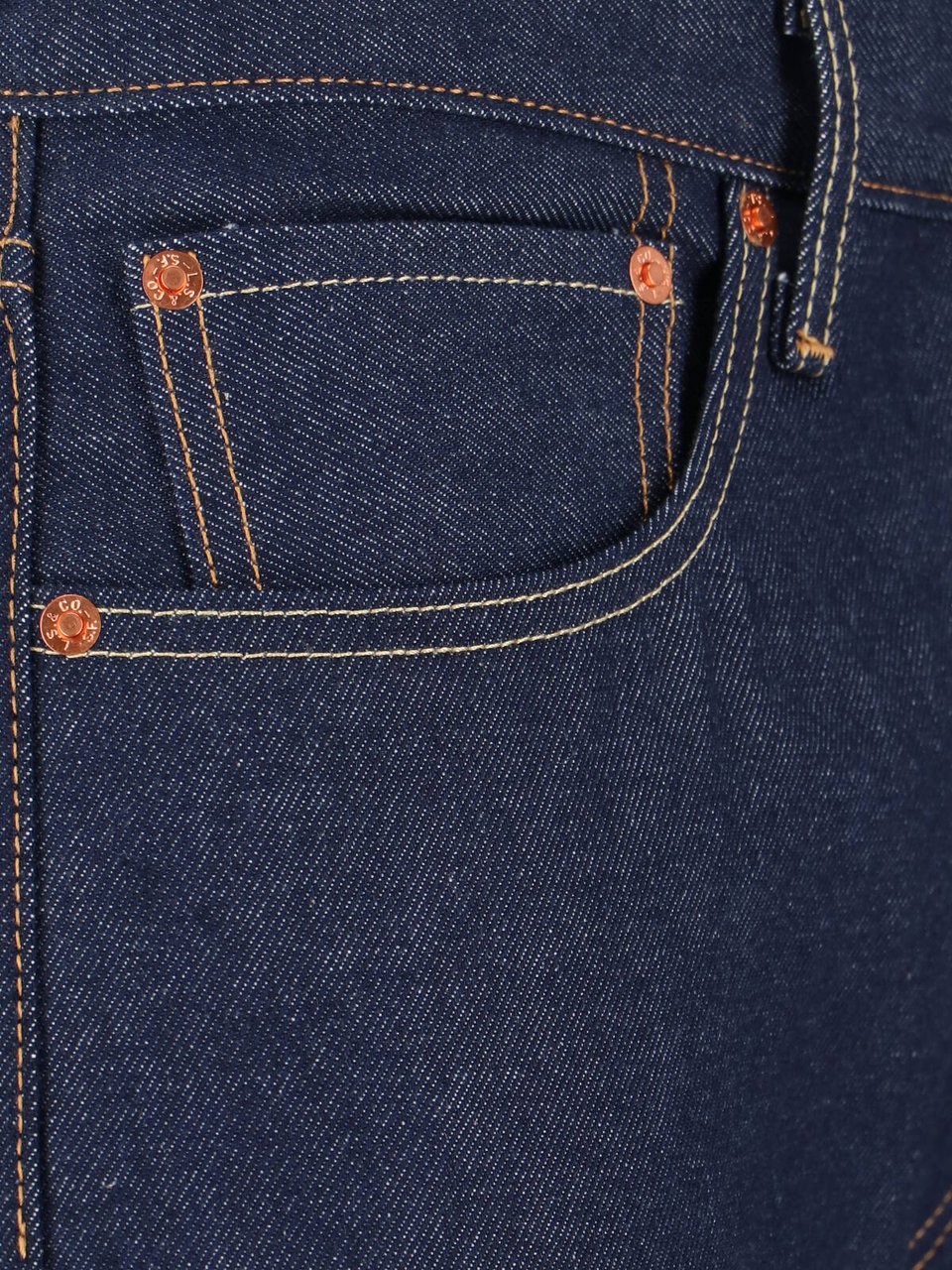 Levi's Navy 501 Denim Straight-Leg Jeans Blauw