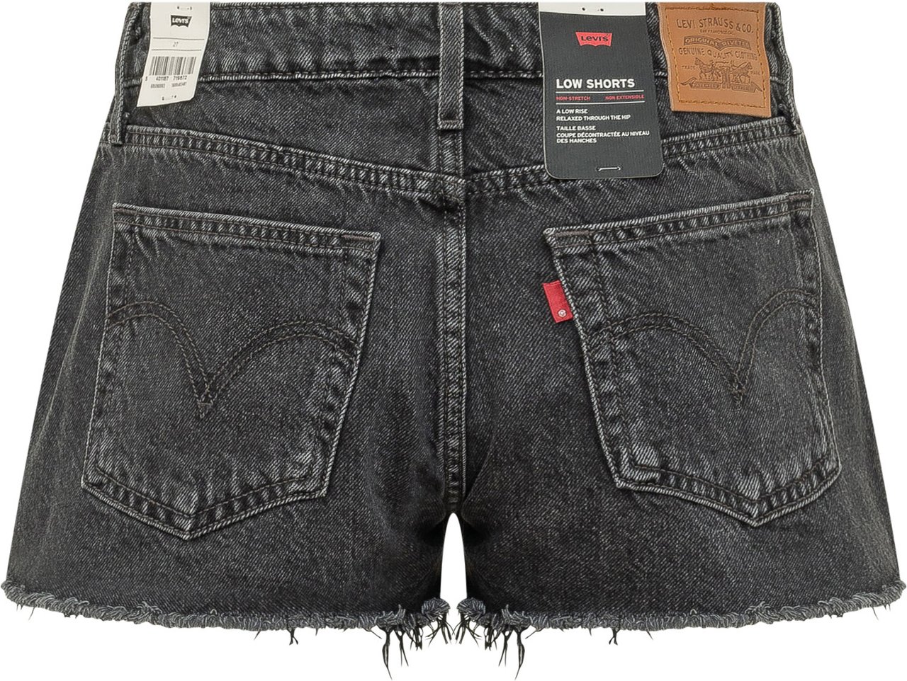Levi's Short in Denim a Vita Bassa Donkergrijs
