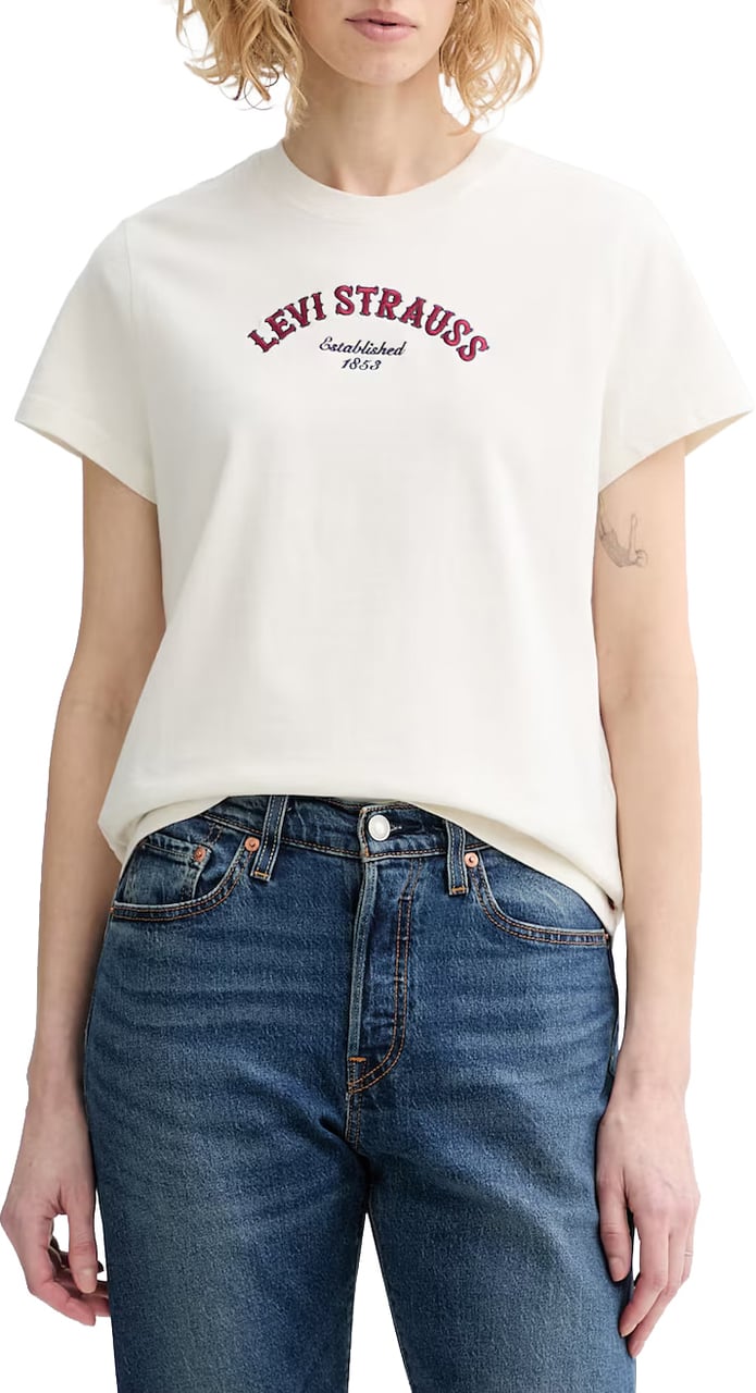 Levi's LEVI STRAUSS - Favorite Tee Western Collegiate - 005GV - 0001 Wit