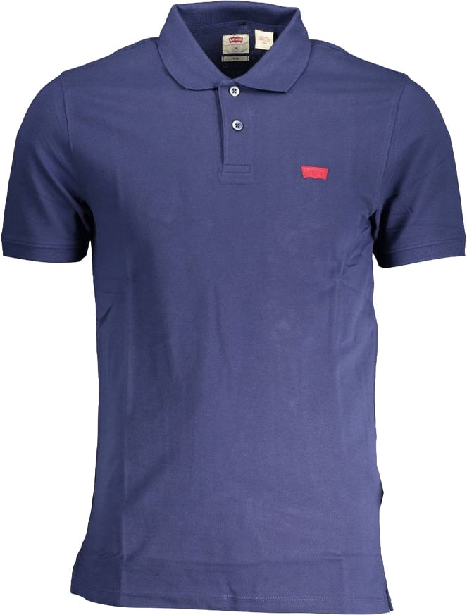 Levi's Blue Cotton Men Polo Blauw