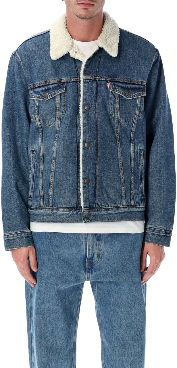 Levi's Type 3 Sherpa Jacket Med Blue Blauw