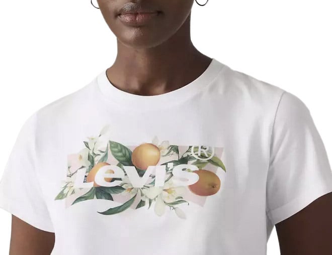 Levi's LEVI STRAUSS - The Perfect Tee Orange Farm Bw - 17369 - 3395 Wit