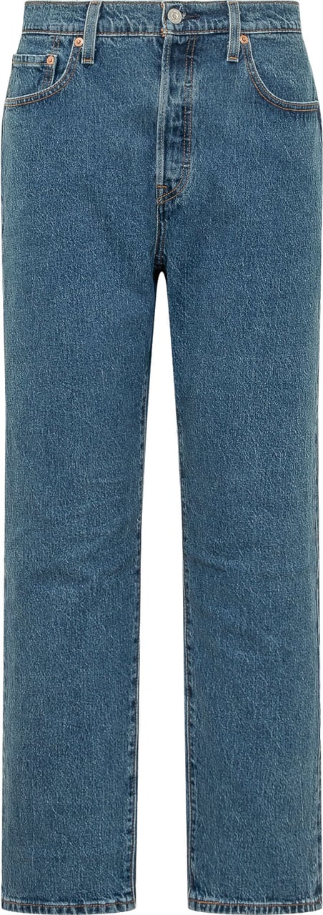 Levi's Jeans 501 Crop a Gamba Dritta Blauw