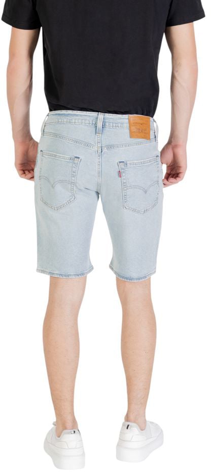Levi's Light Blue Cotton Bermuda Shorts Blauw