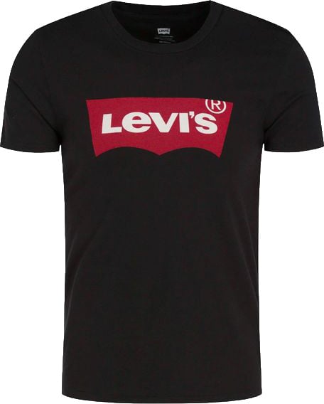 Levi's Black Cotton T-Shirt Zwart