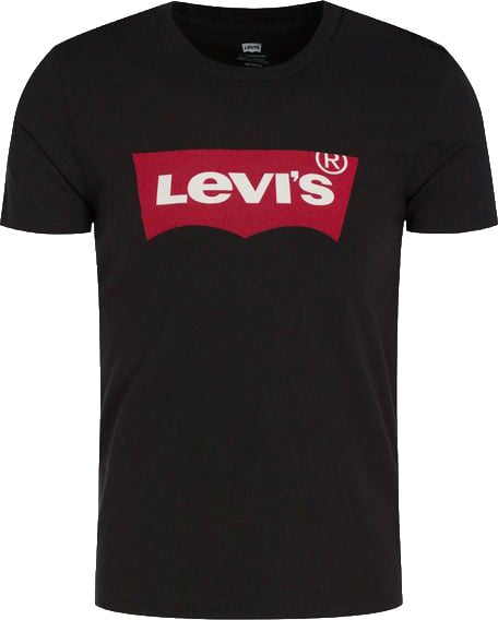 Levi's Black Cotton T-Shirt Zwart