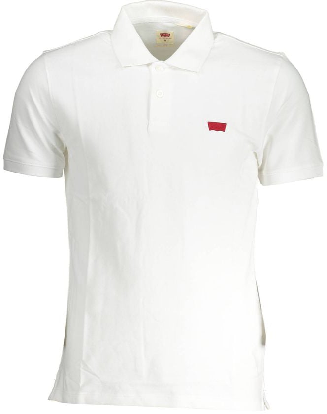 Levi's White Cotton Men Polo Wit