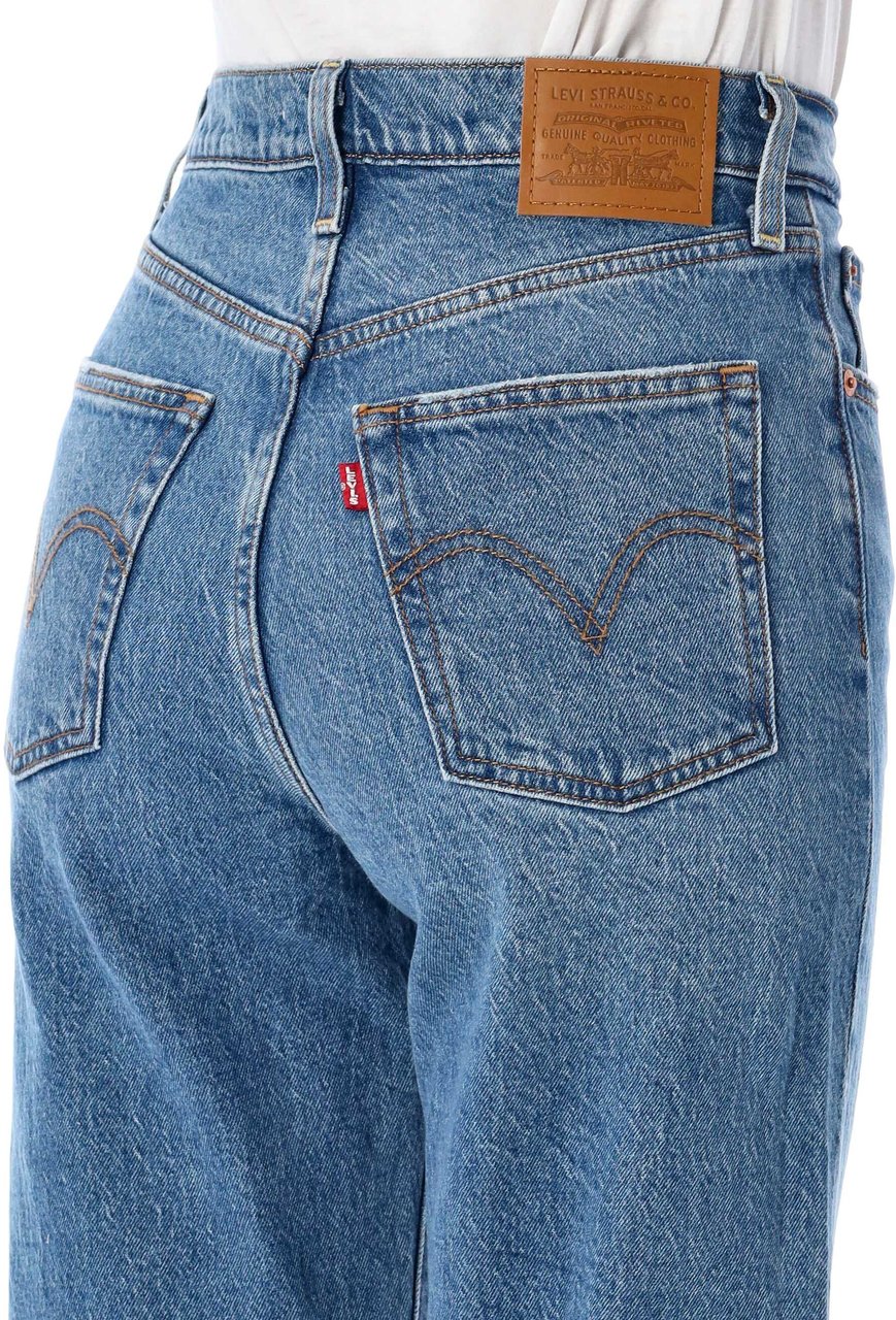 Levi's Ribcage Straight Ankle Dance Around Light Blue Blauw