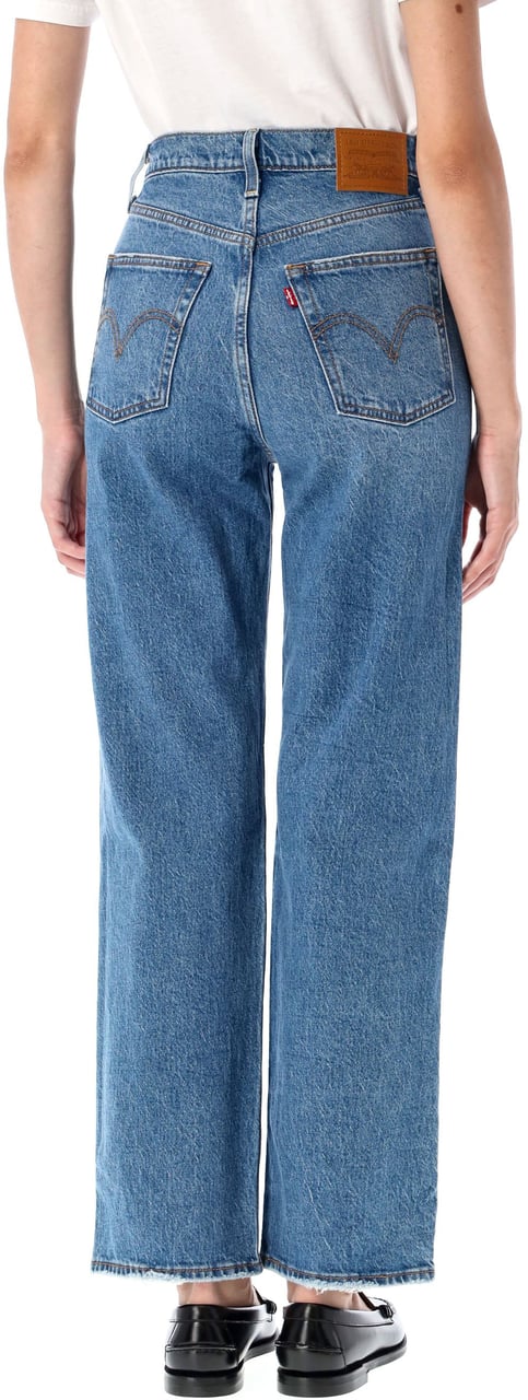 Levi's Ribcage Straight Ankle Dance Around Light Blue Blauw