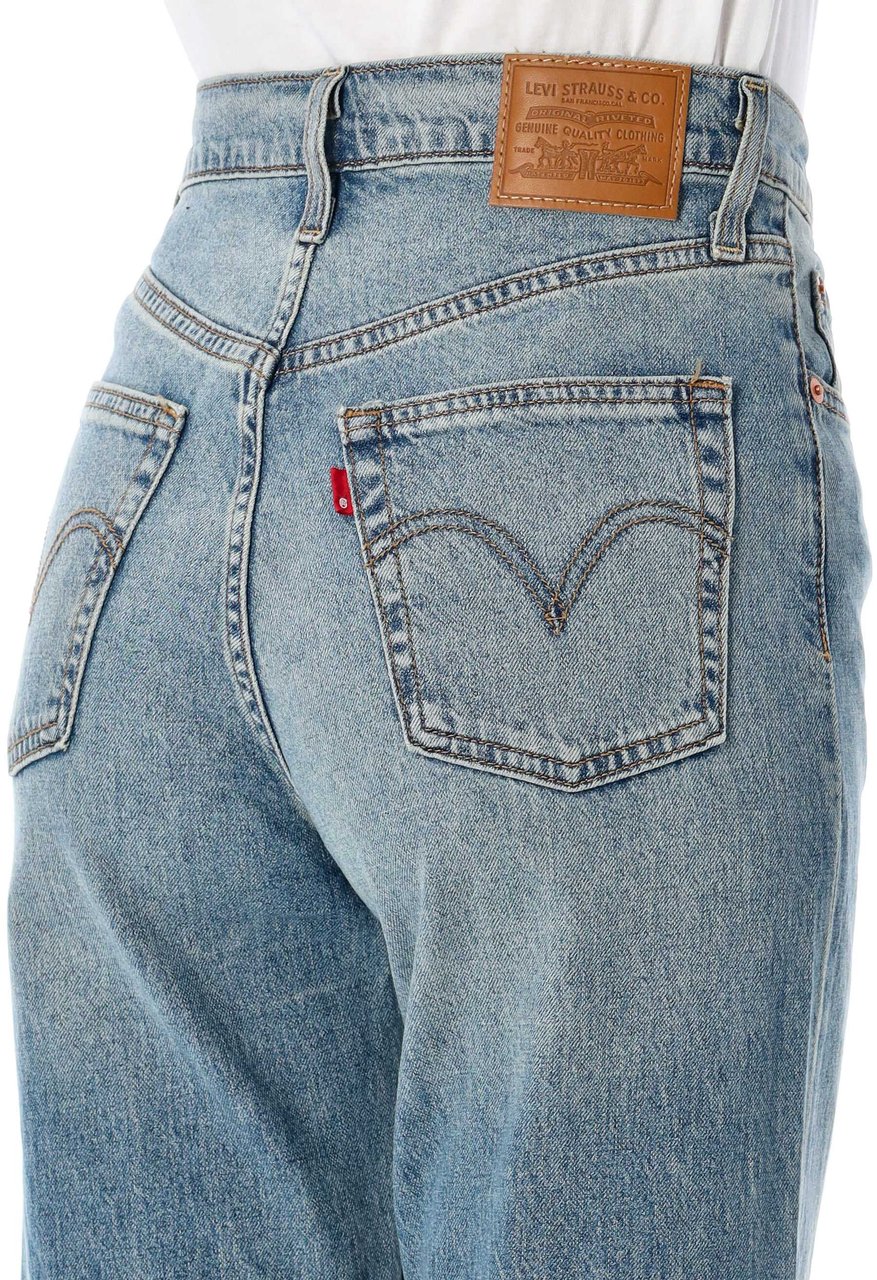 Levi's Ribcage Straight Ankle Cool Invite Medium Blue Blauw