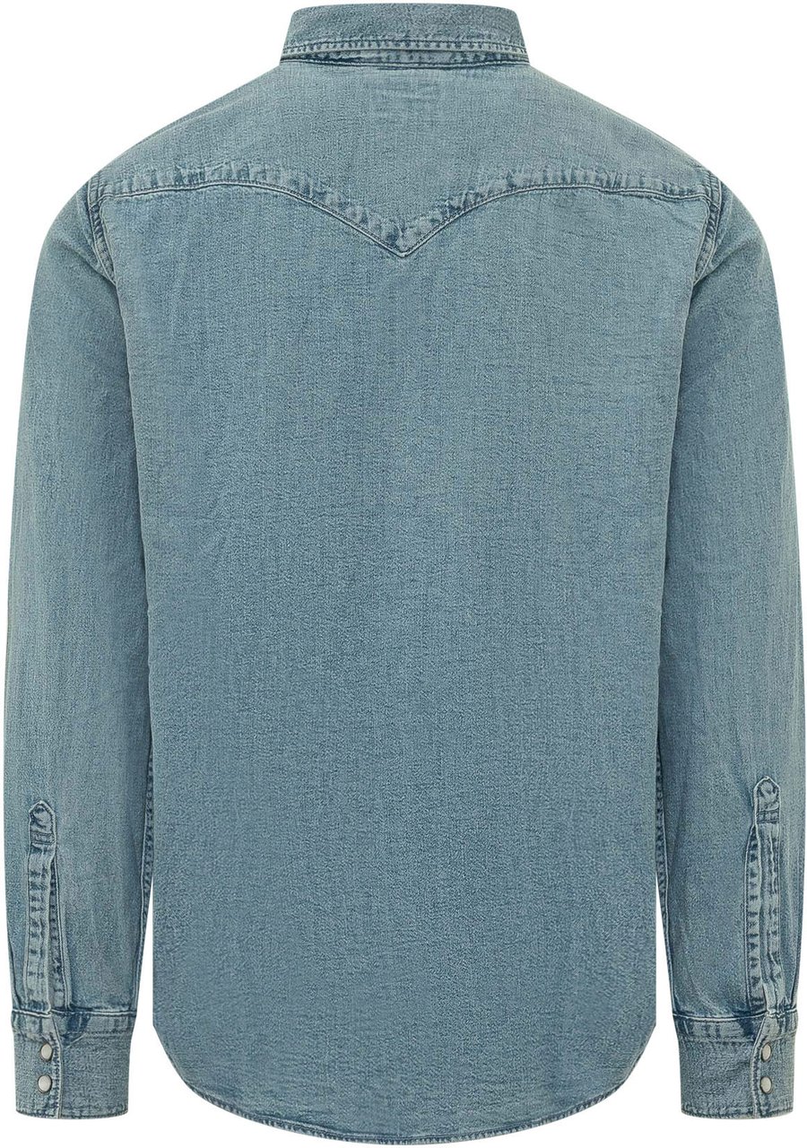 Levi's Camicia Barstow Western con Tasche sul Petto Blauw
