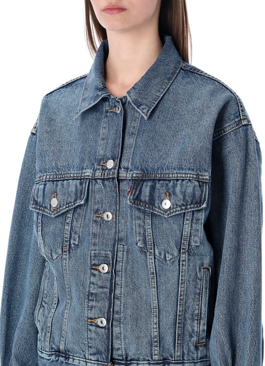 Levi's 90'S Trucker Turning Heads Blue Blauw