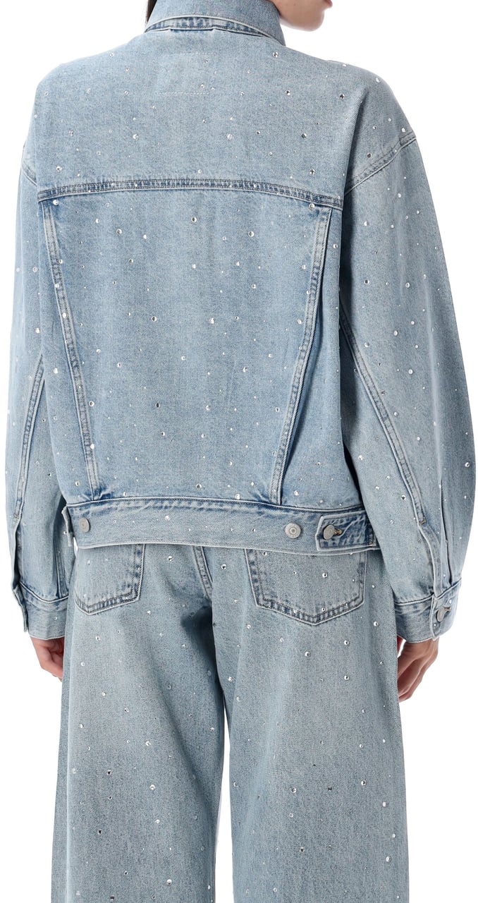 Levi's 90'S Trucker Crystal Dazzle Crystal Light Blue Blauw