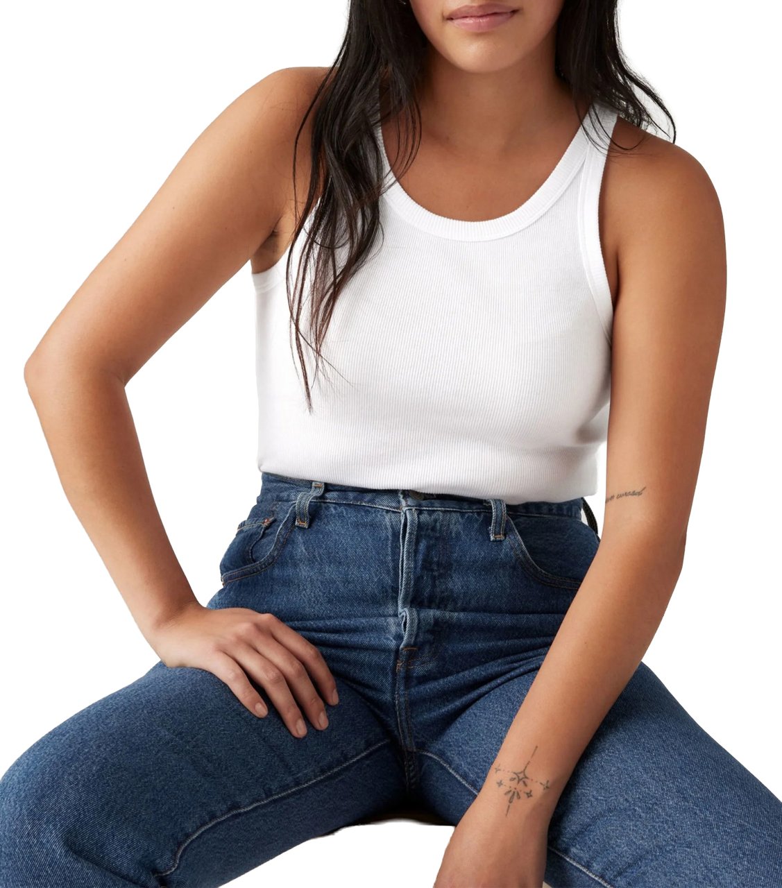 Levi's LEVI STRAUSS - Essential Racer Tank - A3381 - 0000 Wit