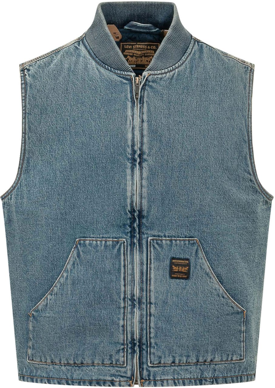 Levi's Gilet Sansome con Zip Blauw