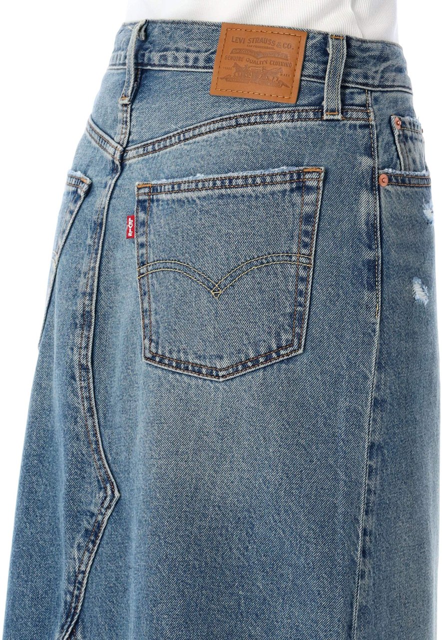 Levi's Iconic Long Skirt Verified Vintage Bluee Blauw