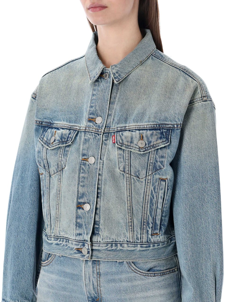 Levi's Shrunken 90'S Trucker Off Roading Trucker Dirty Blue Blauw