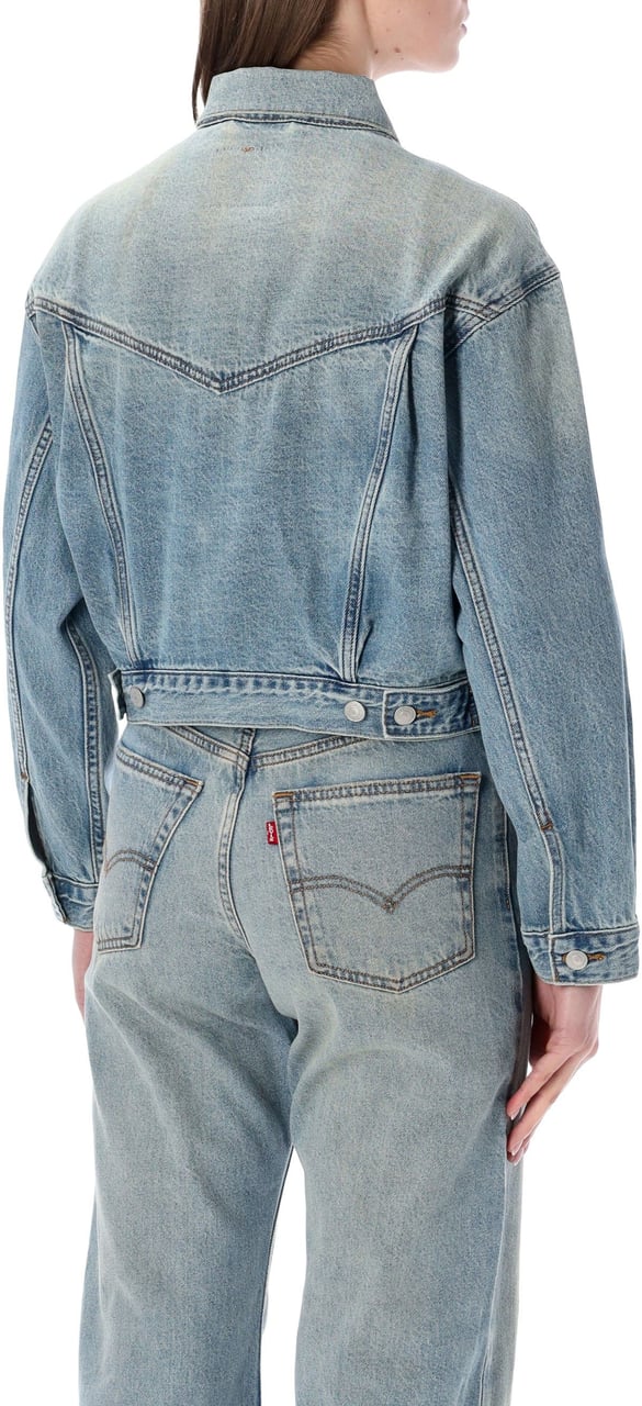 Levi's Shrunken 90'S Trucker Off Roading Trucker Dirty Blue Blauw