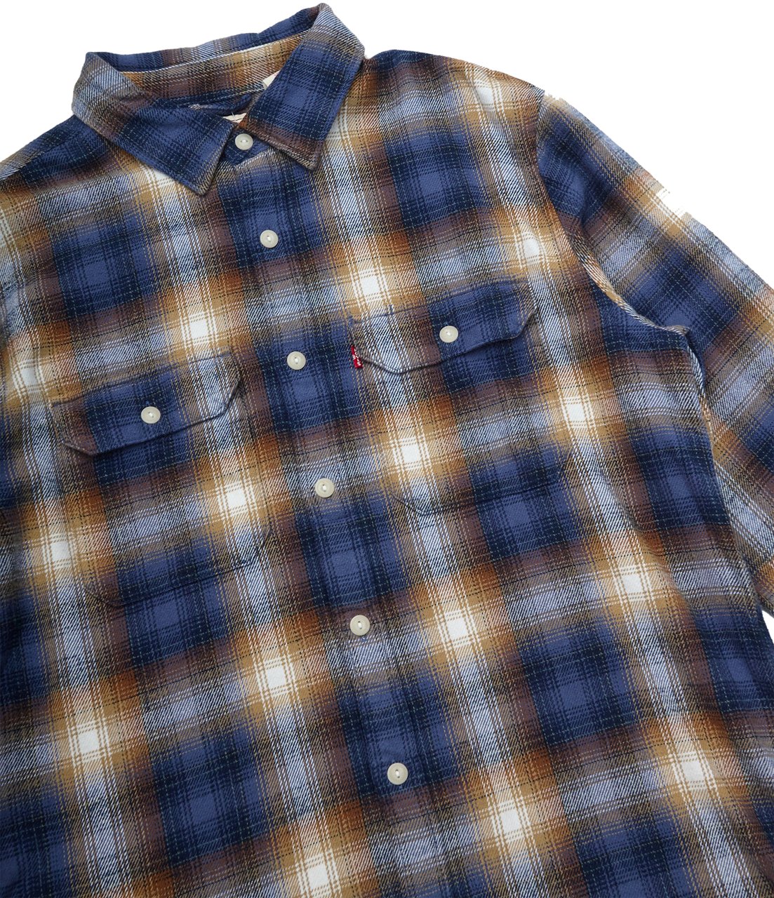 Levi's Camicia Jackson Worker Plaid Vintage Indigo Blue Blauw