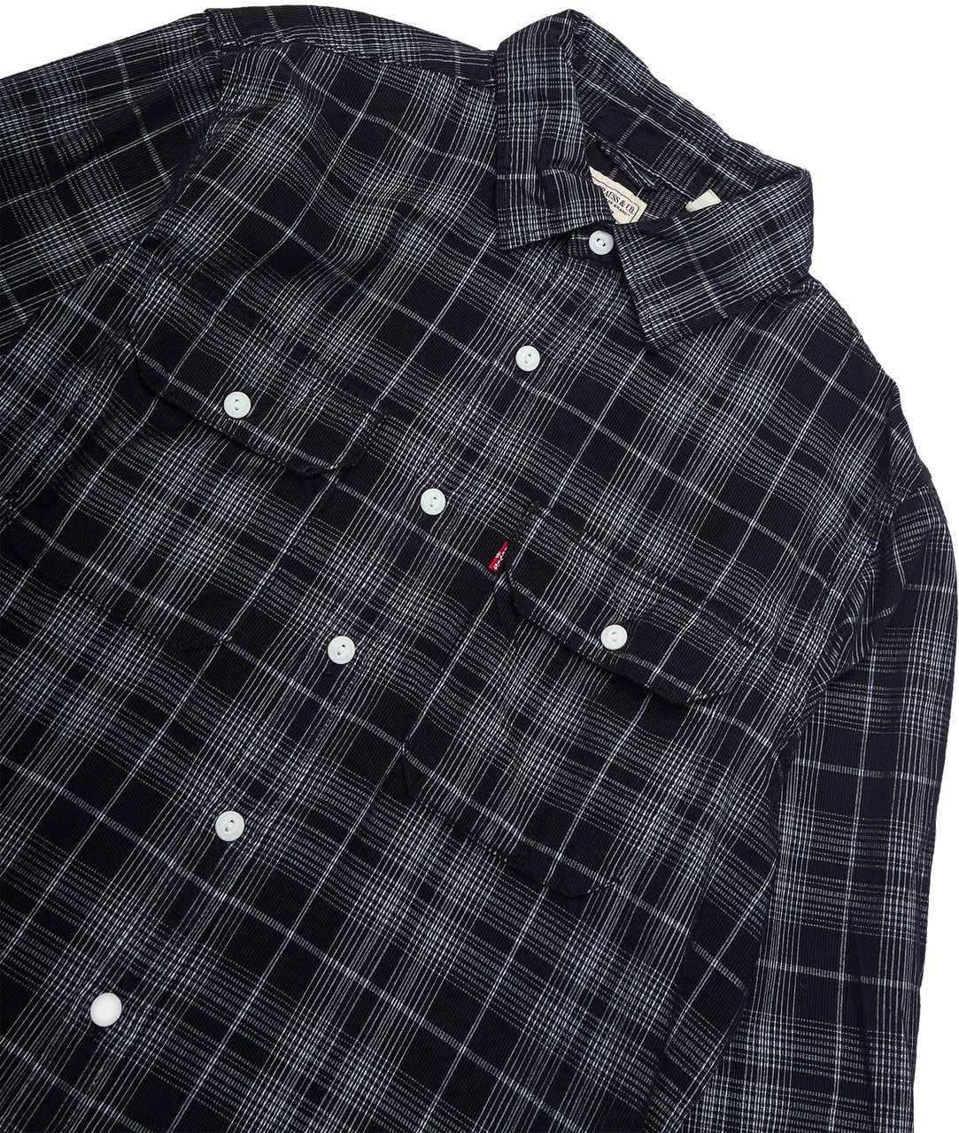 Levi's Camicia Jackson Worker Plaid Vintage Nera Zwart