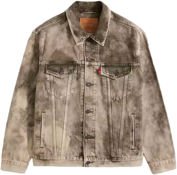 Levi's Giacca Denim Relaxed Fit Trucker Camo Verde Groen