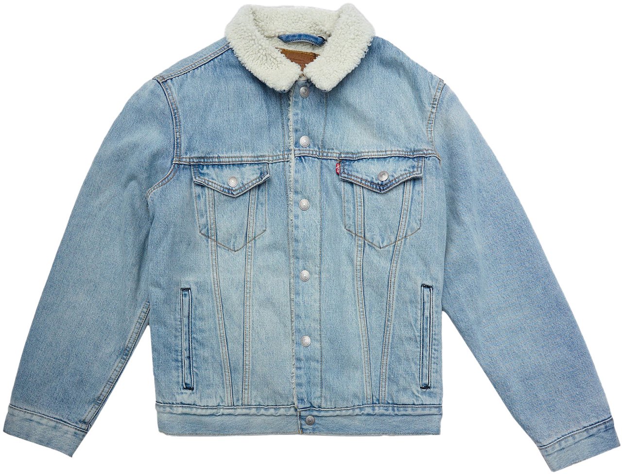 Levi's Giacca Denim Type 3 Sherpa Trucker Light Indigo Divers
