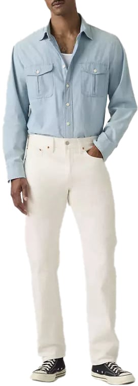 Levi's Jeans 502 Taper Denim Bianco Wit