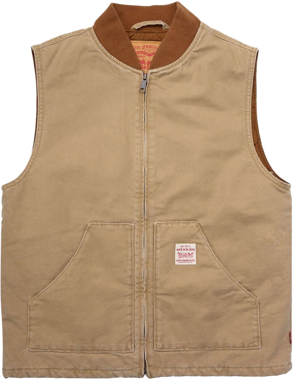 Levi's Vest Sansome 'Tiger's Eye' Marrone Bruin