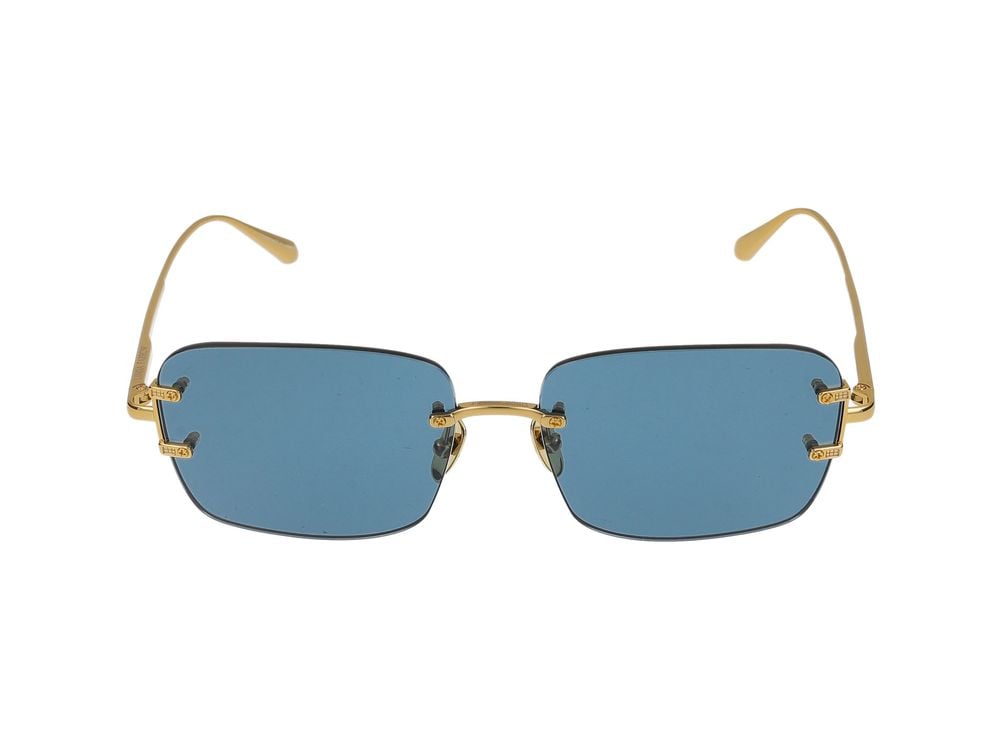 Linda Farrow Sunglasses Linda Farrow LFL1476 Sasha C2 Yellow Gold/Light Gold 58/17/145 Blauw