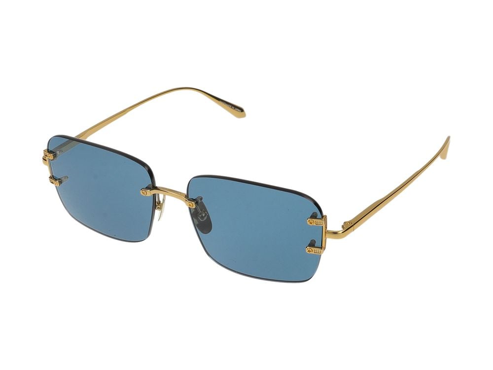 Linda Farrow Sunglasses Linda Farrow LFL1476 Sasha C2 Yellow Gold/Light Gold 58/17/145 Blauw