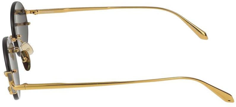 Linda Farrow Sunglasses Linda Farrow LFL1544 Stella C6 Yellow Gold/Light Gold 51/22/145 Grijs