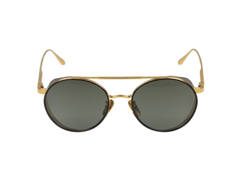 Linda Farrow Sunglasses Linda Farrow LFL1549 Conor C1 Yellow Gold/Light Gold 52/19/145 Grijs