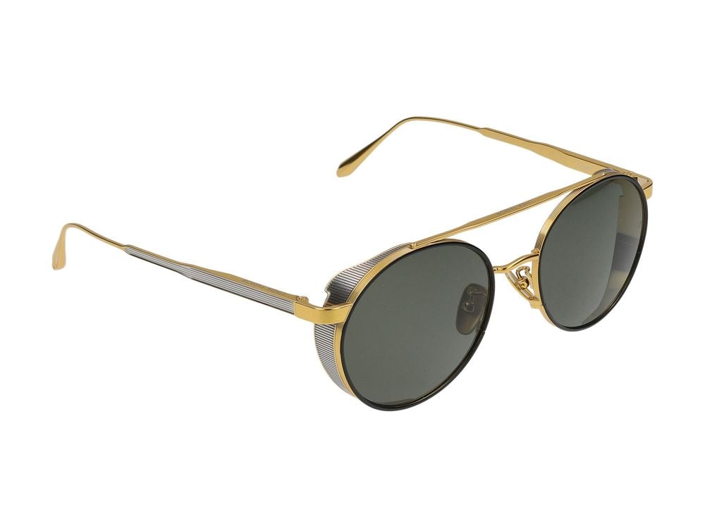 Linda Farrow Sunglasses Linda Farrow LFL1549 Conor C1 Yellow Gold/Light Gold 52/19/145 Grijs