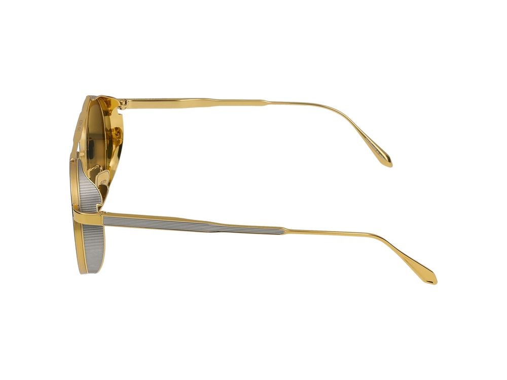 Linda Farrow Sunglasses Linda Farrow LFL1549 Conor C1 Yellow Gold/Light Gold 52/19/145 Grijs