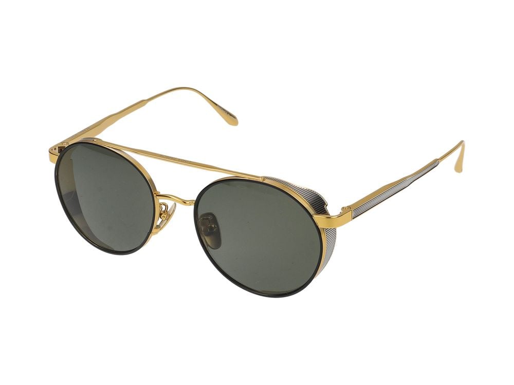Linda Farrow Sunglasses Linda Farrow LFL1549 Conor C1 Yellow Gold/Light Gold 52/19/145 Grijs