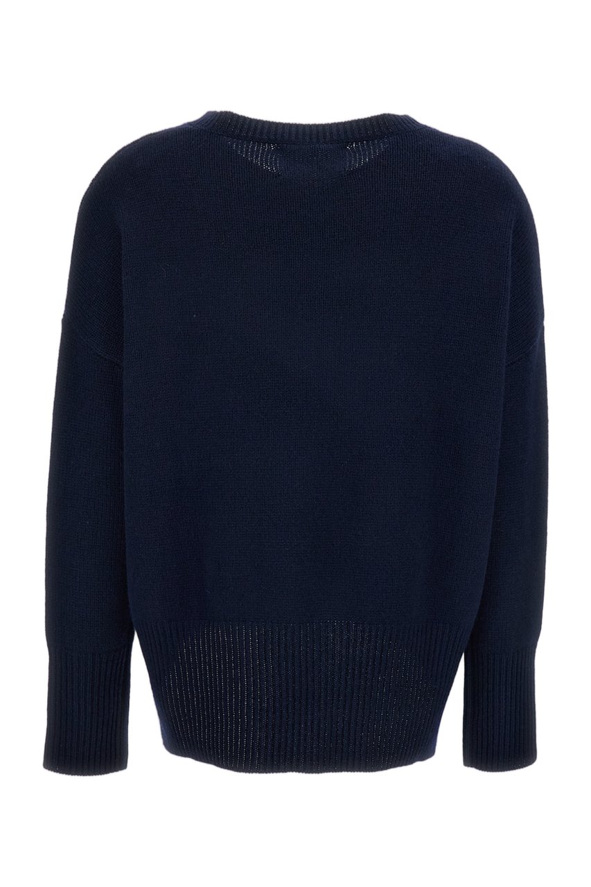 Lisa Yang Blue Mila Premium Cashmere Sweater Blauw
