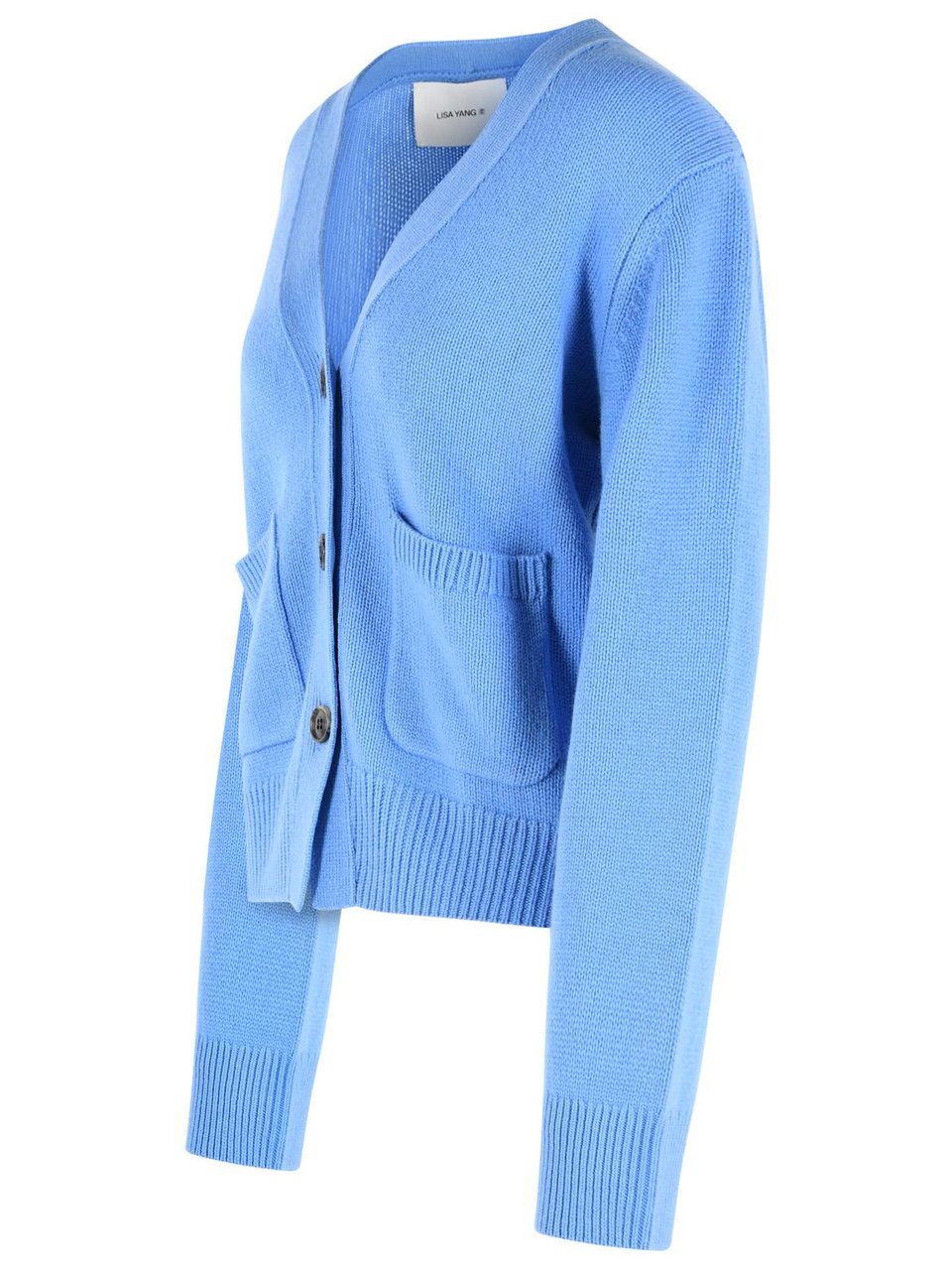 Lisa Yang 'Danni' Light Blue Cashmere Cardigan Blauw