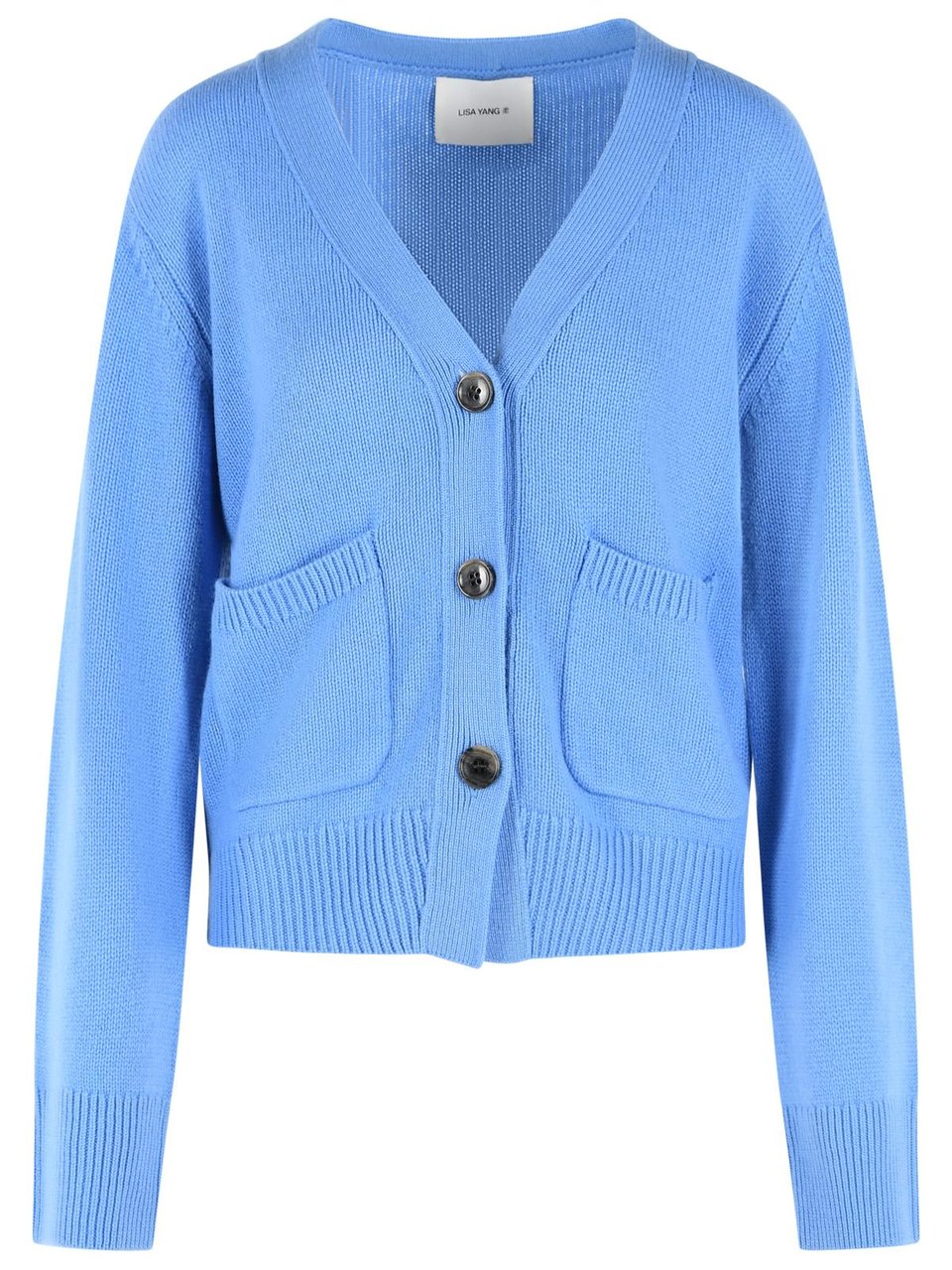 Lisa Yang 'Danni' Light Blue Cashmere Cardigan Blauw
