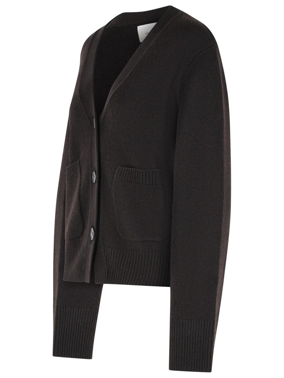 Lisa Yang 'Danni' Dark Brown Cashmere Cardigan Zwart