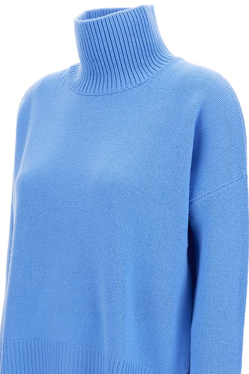 Lisa Yang Light Blue Heidi Heavy-Knit Cashmere Turtleneck Blauw