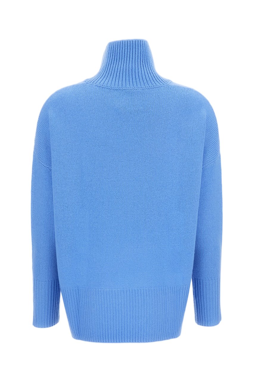 Lisa Yang Light Blue Heidi Heavy-Knit Cashmere Turtleneck Blauw