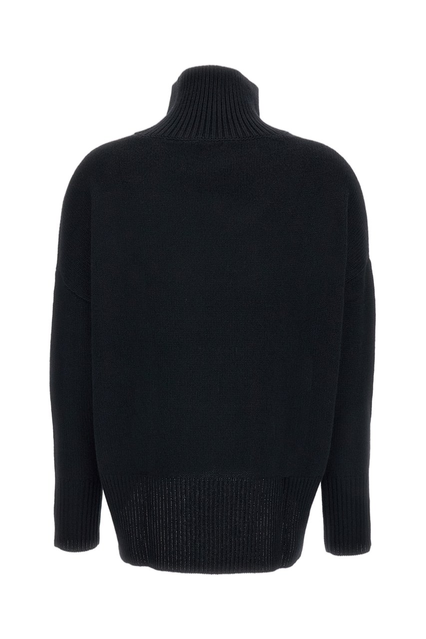 Lisa Yang Black Heidi Heavy-Knit Cashmere Turtleneck Zwart