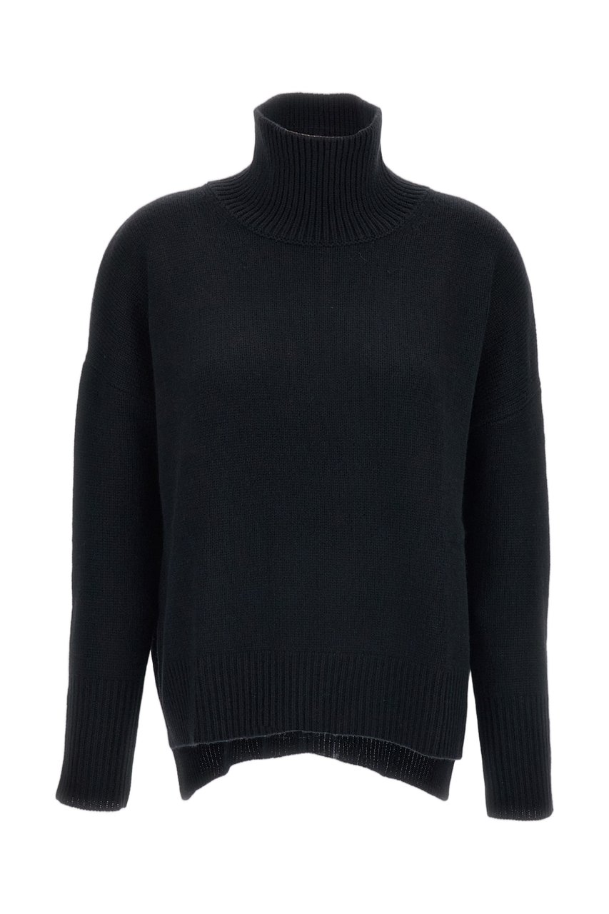 Lisa Yang Black Heidi Heavy-Knit Cashmere Turtleneck Zwart