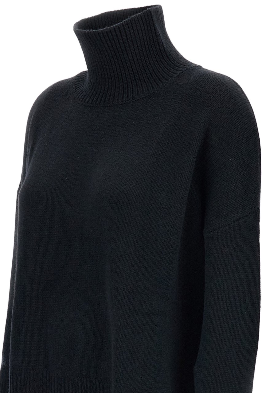 Lisa Yang Black Heidi Heavy-Knit Cashmere Turtleneck Zwart