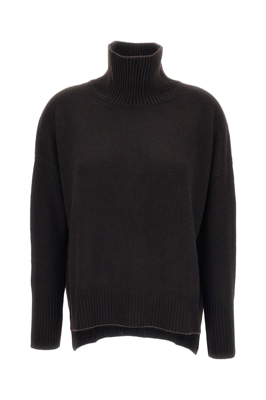 Lisa Yang Brown Heidi Heavy-Knit Cashmere Turtleneck Bruin